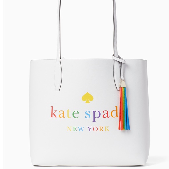 HP! KATE SPADE🌈RAINBOW TOTE! Plus free wristlet! - Picture 3 of 7